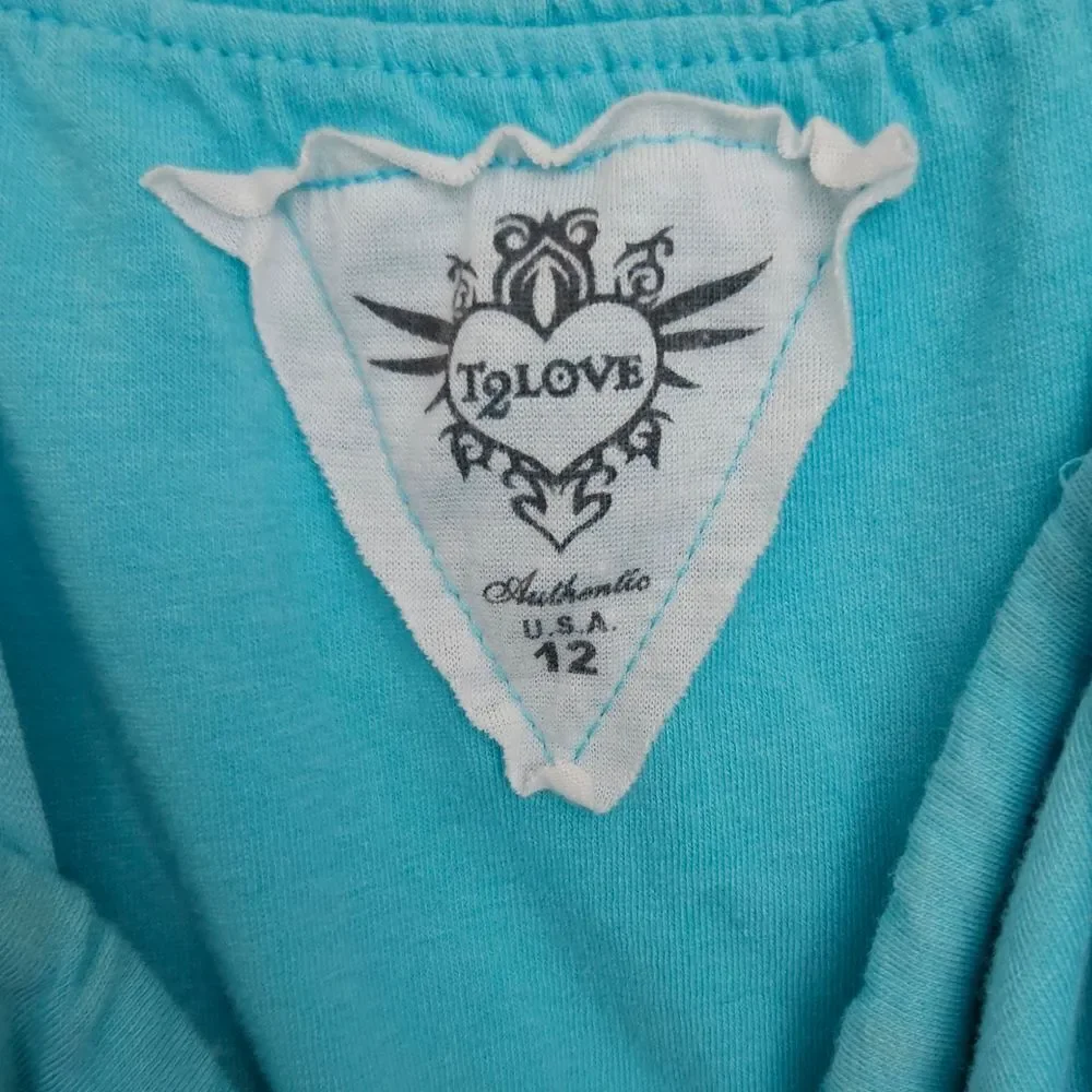 T2Love Blue Tank Top Maxi Dress Size 12